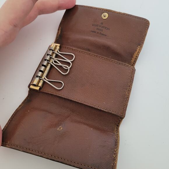 Authentic Louis Vuitton Monogram Multicles 6 Key Hooks Case Brown Small Fair - Picture 3 of 10